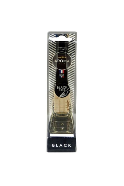 Aromacar معطر سيارة أروما بريسيج خشبي/زجاجي معلق باللون الأسود 7 مل