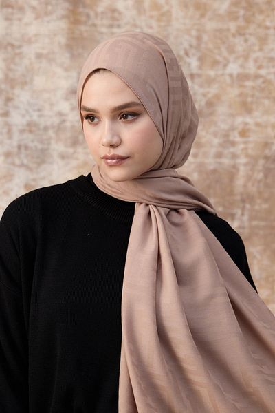 İpekhan Σάλι Fendi Pattern Cotton Jacquard Sweet Mink 8009-23
