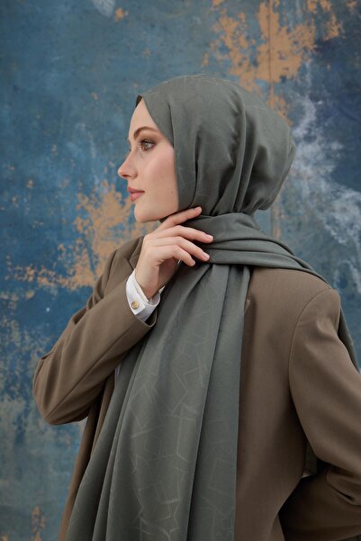 İpekhan Yosun 8012-14 - Βαμβακερό σάλι ζακάρ με τετράγωνο σχέδιο