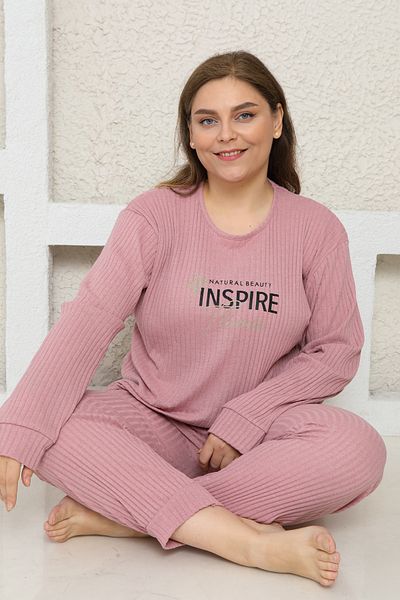 FAMES PİJAMA Large Size Filled Pyjamas Suit