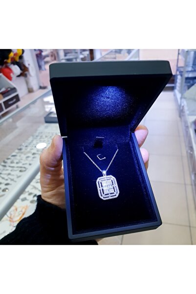 MAGRİB Işıklı Kutulu 925 Ayar Gümüş Büyük Boy Baget Model Beyaz Taşlı Meşhur ...