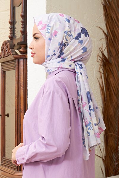 İpekhan Ροζ βαμβακερό σάλι βισκόζης λιλά