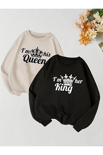 Tarzsokak الملونة طاقم الرقبة البلوز زوجين عاشق مجموعات زوجين الملابس