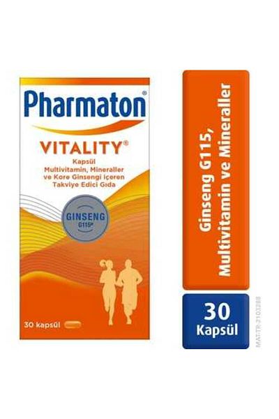 Pharmaton Vitality 30 Tablets - Multivitamins and Minerals Ginseng G115