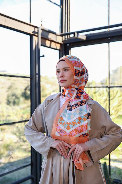 İpekhan Boheme Collection Soft Shawl Orange 3043-09