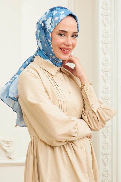 İpekhan Ροζ βαμβακερό σάλι βισκόζης Indigo