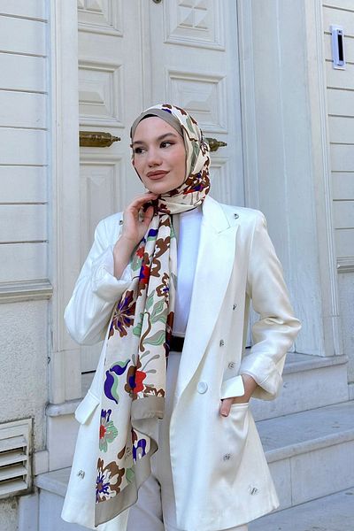 İpekhan Nature Freesia شال ناعم رمادي إكرو 3038-02