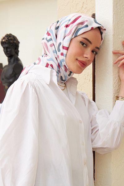 İpekhan Spiral Cotton Viscose Shawl Powder Pink