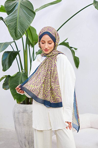 İpekhan Colorday Pure Soft Shawl Plum Green 3040-02