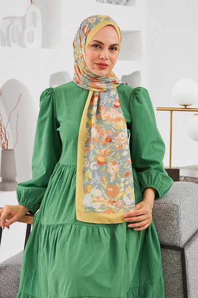 İpekhan Nature Pinkly Soft Shawl Altuni Yellow 3031-12