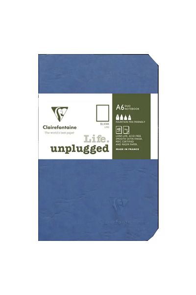 Clairefontaine Royal Blue A6 Unlined Notebook - Age Bag Stapled734184c