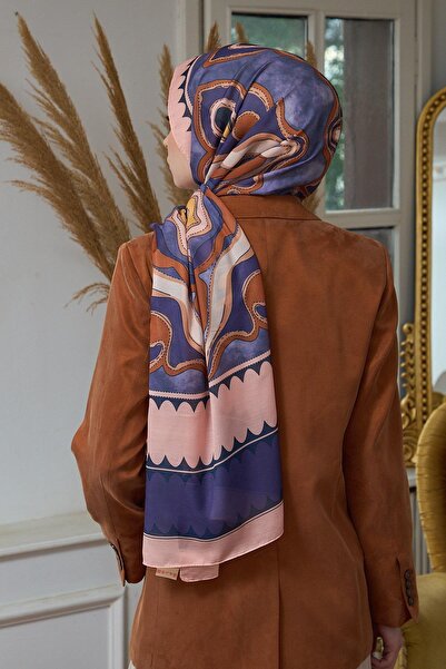 İpekhan Μαλακό σάλι Purple Pink Summer Sparkle Collection - 3045-12