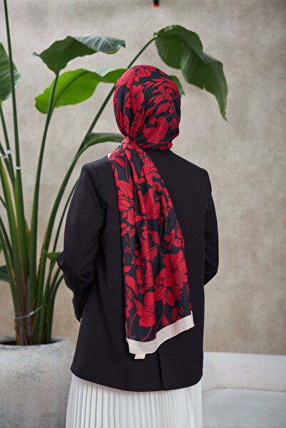 İpekhan Nature Fulya Soft Shawl White Black 3041-07