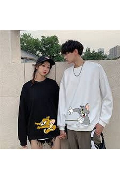 Tarzsokak Beyaz Kapşonlu Sweatshirt Çift Sevgili Kombinleri Couple Clothing