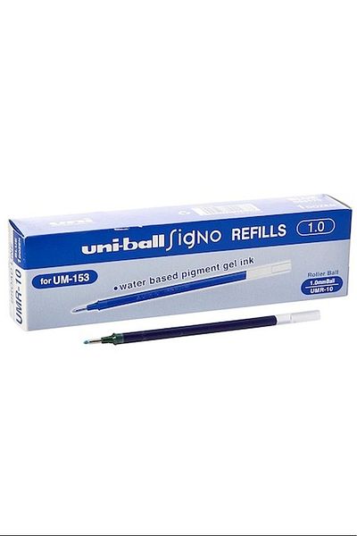 UNİ-BALL Uni-Ball Signo Board Refill - 1.0 Blue, Set of 12