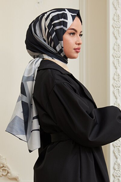 İpekhan Χαβάης βαμβακερό σάλι βισκόζης μαύρο