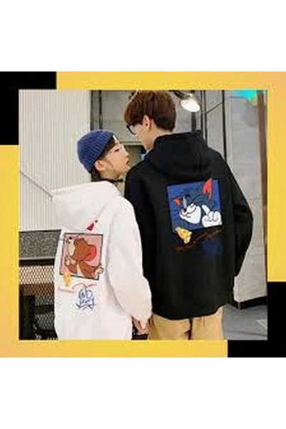 Tarzsokak Beyaz Kapşonlu Sweatshirt Çift Sevgili Kombinleri Couple Clothing