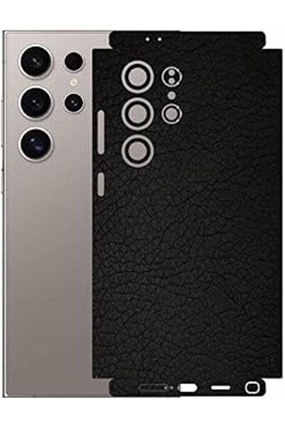 Ecr Mobile Samsung Galaxy S24 Ultra ile Uyumlu Mat Siyah Arka Kaplama