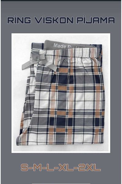 BAHHAR PANTALONI DE FEMEIE, GRI, ÎN CARO, CU TALIE ÎNALTĂ, FĂRĂ BUCURI, MOALE, SEZONIER, PANTALONI DE PANTALONI DE VISCOSĂ