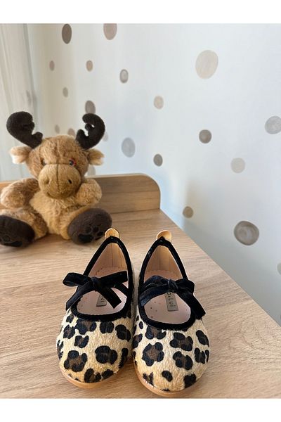 Mia Lui Leopard Patterned Textured Baby Girl & Kids Ballerinas