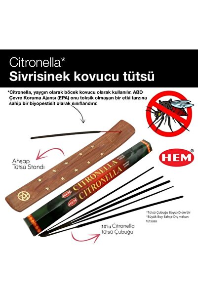 Hem Citronella (Sivrisinek Kovucu) Tall Tütsü (BüyükBoy)