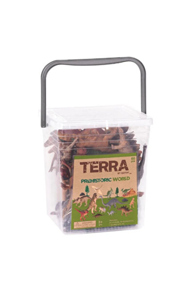 Terra By Battat مجموعة تيرا ما قبل التاريخ في دلو 60 قطعة
