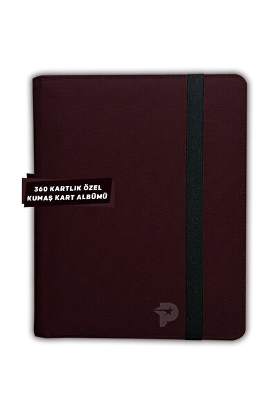 Pokscard BORDO KUMAŞ KART ALBÜMÜ 360 KARTLIK ( POKEMON - FUTBOLCU - PANİNİ - YUGİOH VB. )