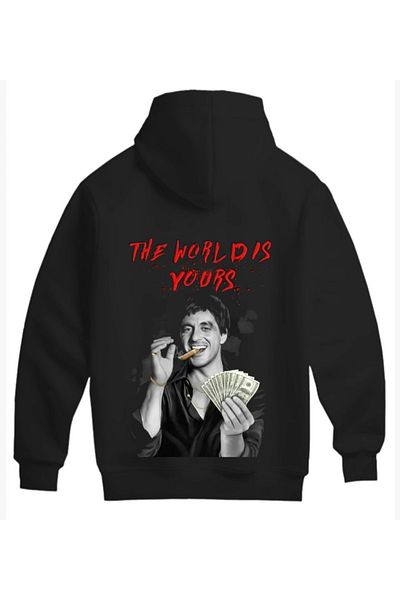 MAGORS УНИСЕКС ПАМУЧЕН СУИТШЪР SCARFACE TONY MONTANA WORLD IS YOURS OVERSIZE