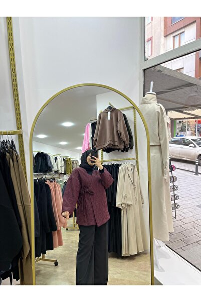 MODA Yandan Bağlamalı Leopar Kapitone Ceket