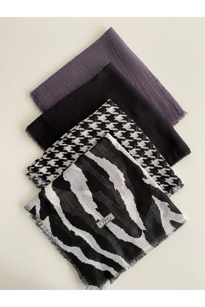 Eyfel Шал с 4 части и смесени шарки