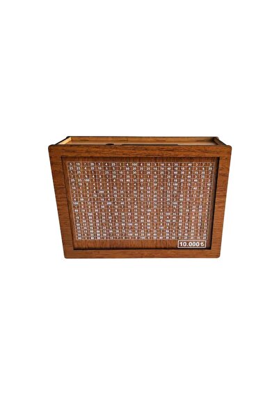 Kastore Ahşap Para Biriktirme Kumbarası 10.000 TL Kapasiteli Parabaks İşaretl...