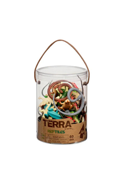 Terra By Battat حوض تيرا من شخصيات الحيوانات الزواحف 60 قطعة