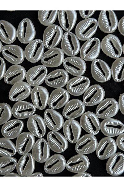 Bijumix Aksesuar 40 Adet Beyaz Sedefli Plastik Boncuk