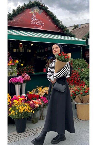 Trend Marfa Γυναικεία Puff Scuba Flared Hijab φούστα