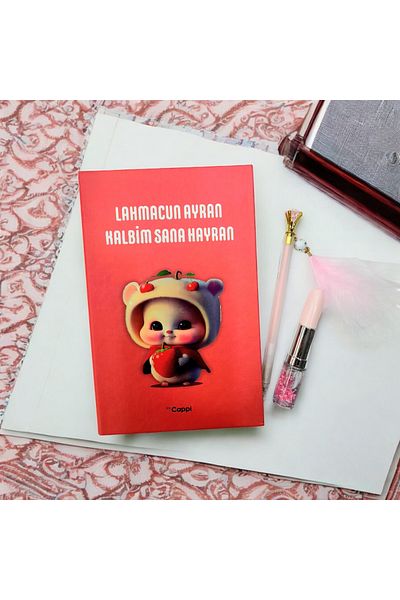 ÇİLEKHOMEAVM Caiet de amintiri orale scrise cu copertă rigidă - Pix cu pene cu pene și pix pentru ruj Design zilnic de memorie