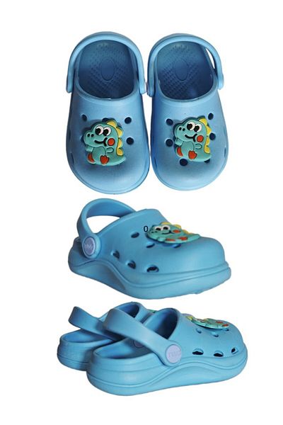 Famele's Cross Anatomical Dinozaur Figura Blue Eva Beach Sea Daily Papuci pentru copii