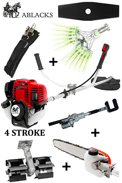 ABLACKS 4 Zamanlı Profesyonel Yan Tırpan +Tırnaklı Silkeleme +Ağaç Silkeleme+...