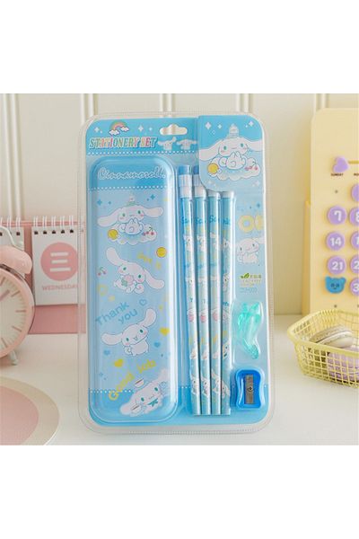 SANRIO مجموعة أدوات مكتبية وحامل أقلام رصاص معدنية من سينامورول
