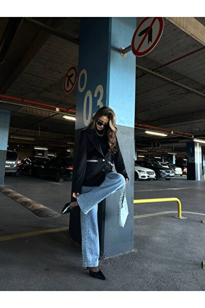 RE DESIGN Özel tasarım denim detay blazer