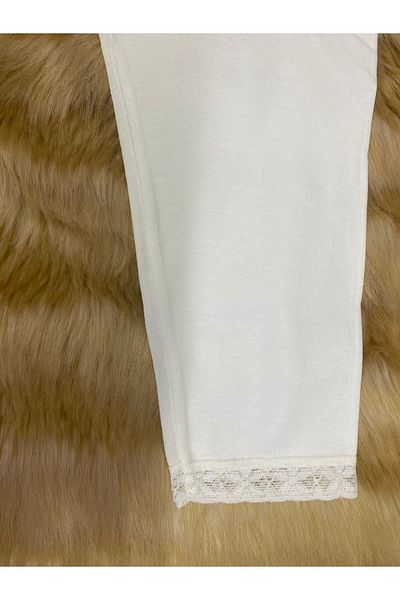 skycott Lace Detailed Muslin Patterned Long Shorts Sleepwear 100% Cotton Leggings Underwear