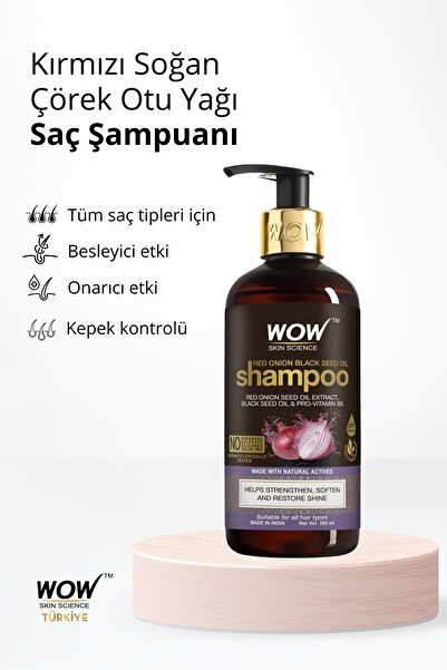 WOW Skin Science 93% Natural Red Onion Shampoo - Hair Growth and Loss Control 300ml