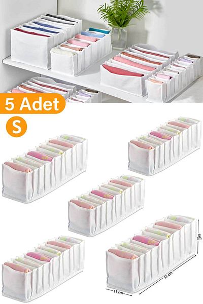 Serstil 5 Pieces - Small 11 Compartment Drawer Organizer 12 X 40 X 12 cm