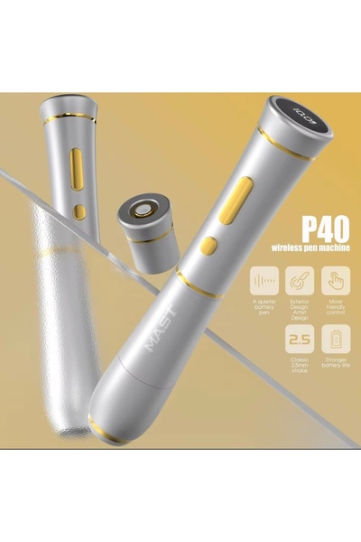 MAST 1 Set P40 Wireless Kablosuz Power Supply Kalıcı Makyaj & Tattoo PMU Ciha...