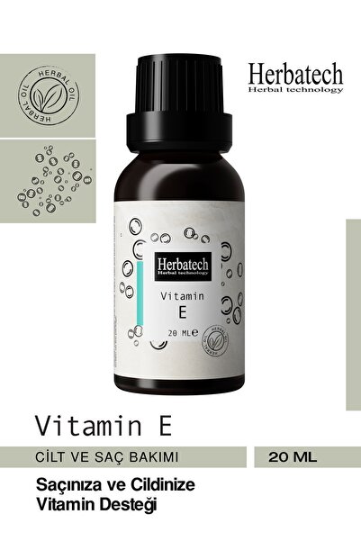 Herbatech Pure Vitamin E Serum 20 ml - Hair, Skin, Eyelash and Nail Care Oil ...