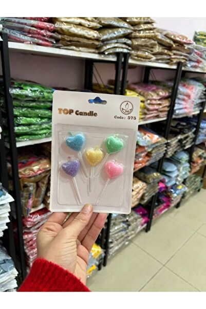 BALON HOME Makaron Renkler ve Simli Pasta Mumu Çeşitleri,Doğum Günü Pasta Mumu