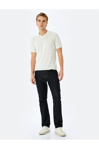 Koton Short Sleeve Knitwear Ecru Men's Sweater 5Sam70001Ht