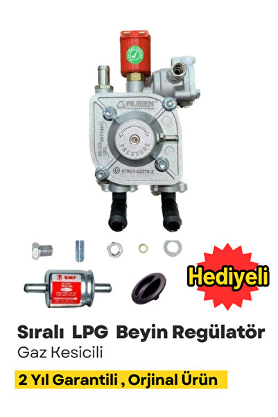 ALBİEN Sıralı Sistem LPG Beyin Regülatör Gaz Kesicili Atiker Zavoli Cangas Aldesa Mimgas Uyumlu
