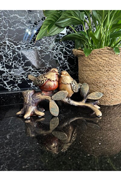 MGS COLLECTION Dekoratif Dalda Kuş Biblo Dk Takım