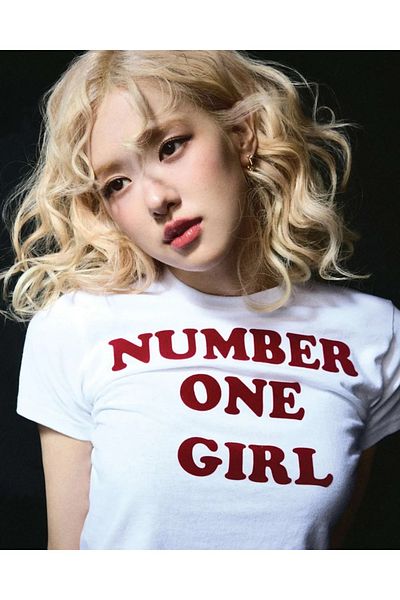 Touz Moda Number One Girl - White Belted Crop Top