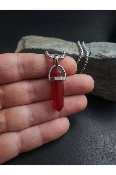 BSN Store Natural Agate Stone Necklace